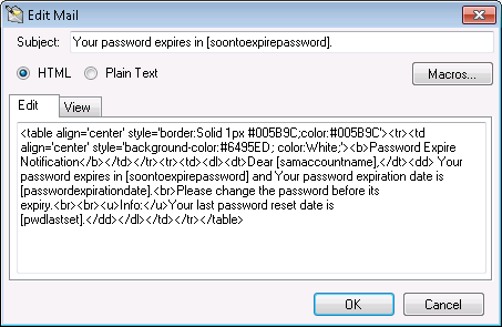 Password Expiration Notifier